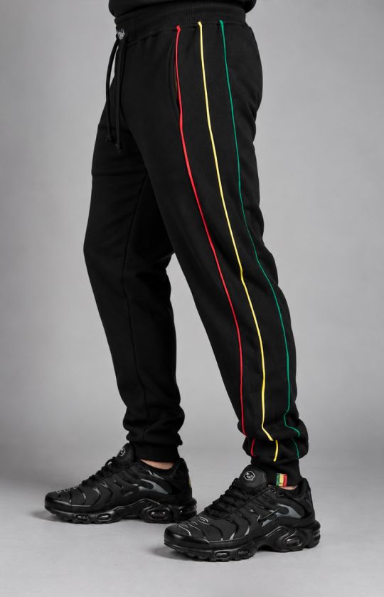 Black Pant with Reggae Stripes - Ultras Streetwear