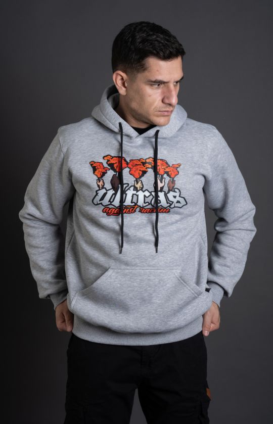 Hoodie "Against Racism" Grey 