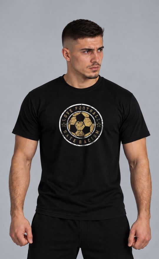 T-shirt "Love Football Hate Racism" Black