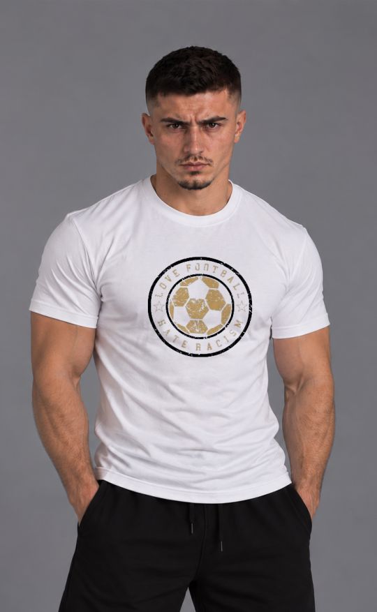T-shirt "Love Football Hate Racism" White