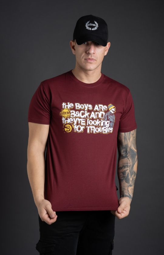 T-shirt "The Boys Are Back" Burgundy