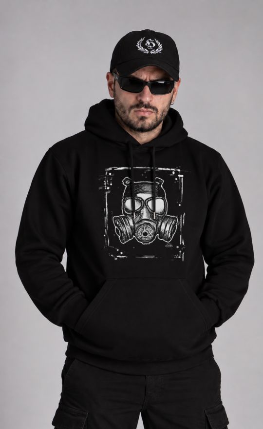 Hoodie "Gas Mask" Black