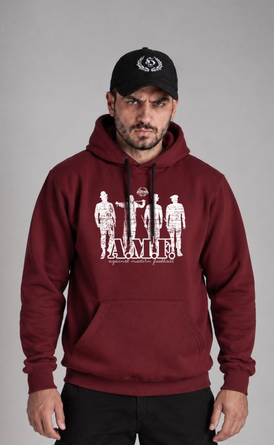 Hoodie "Clockwork AMF" Burgundy