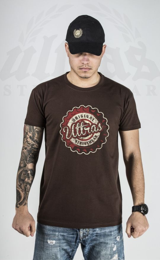 T-shirt Ultras Streetwear "Beer cap" Brown