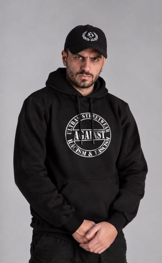 Hoodie "Ultras Streetwear Against Racism and Fascism" Black