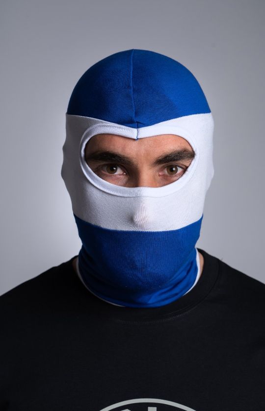Balaclava Blue and White