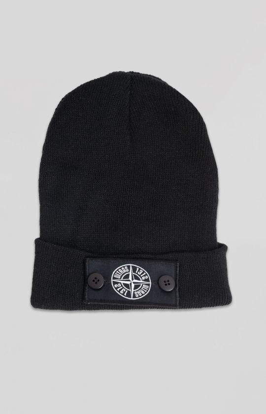 Winter Cap with Patch Black