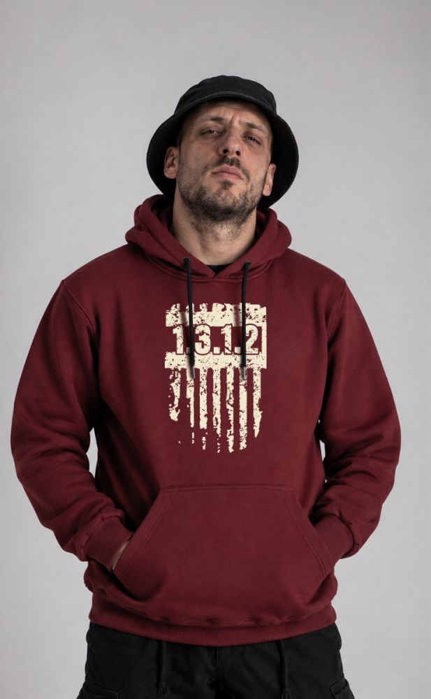 Hoodie "1312" Burgundy