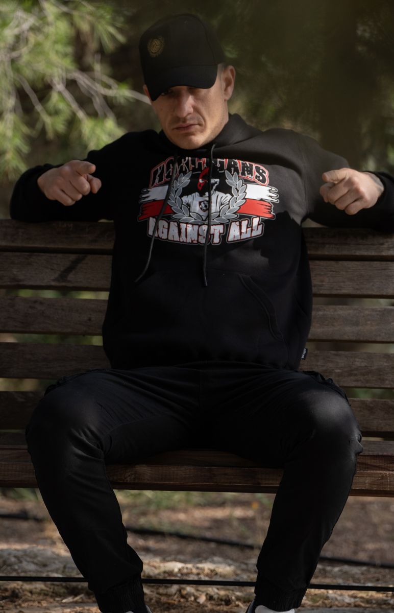 Hoodie "Hooligans Against All" Black 