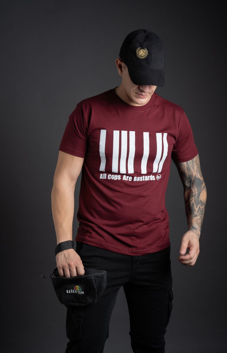 T-shirt "ACAB BARCODE" Burgundy
