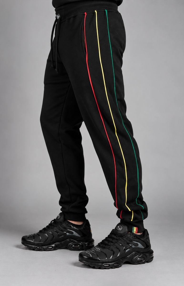 Black Pant with Reggae Stripes - Ultras Streetwear