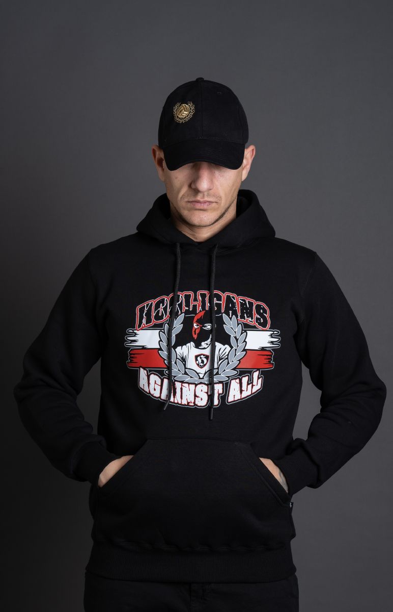 Hoodie "Hooligans Against All" Black 