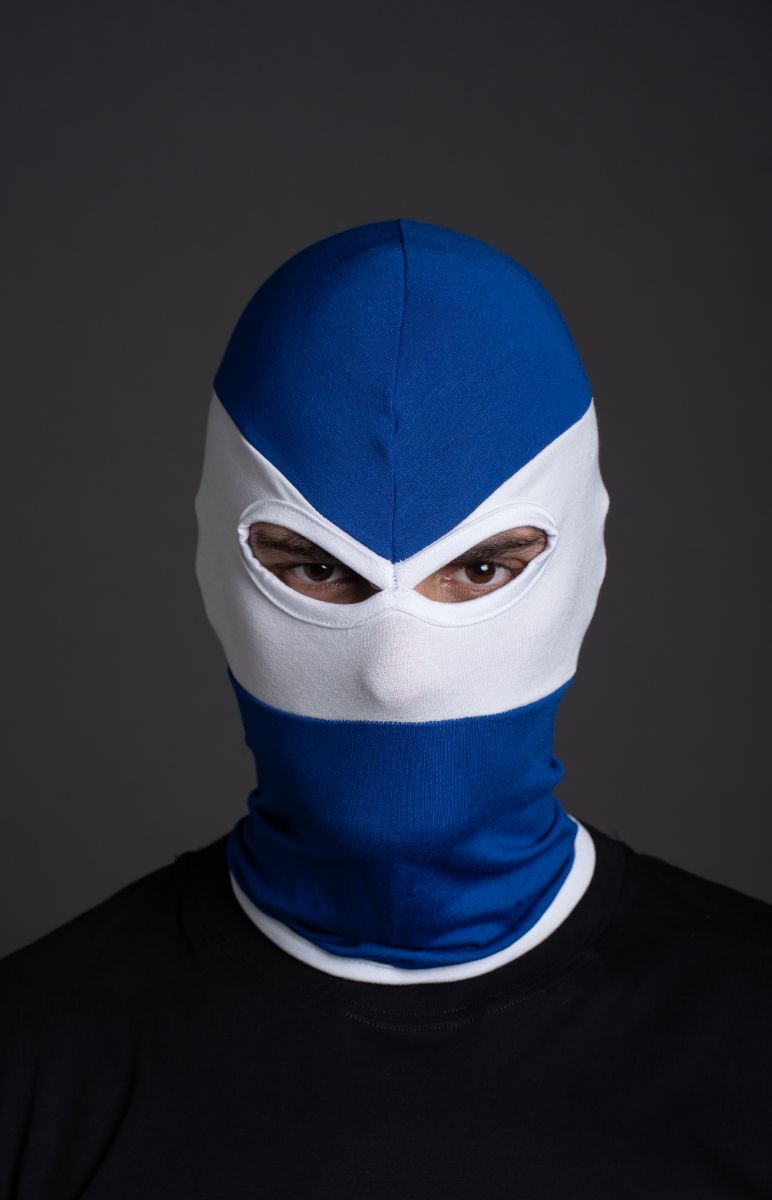 Balaclava Blue and White