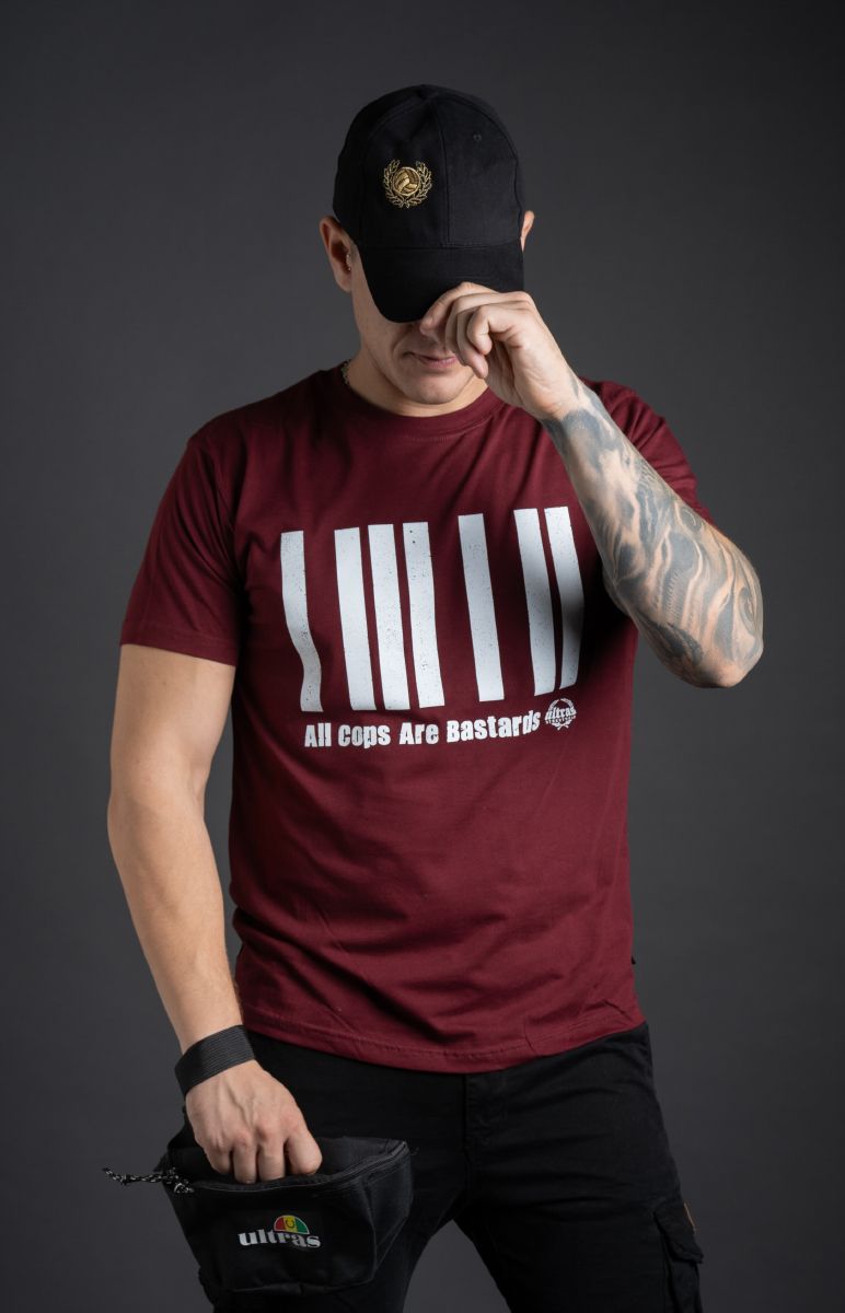 T-shirt "ACAB BARCODE" Burgundy