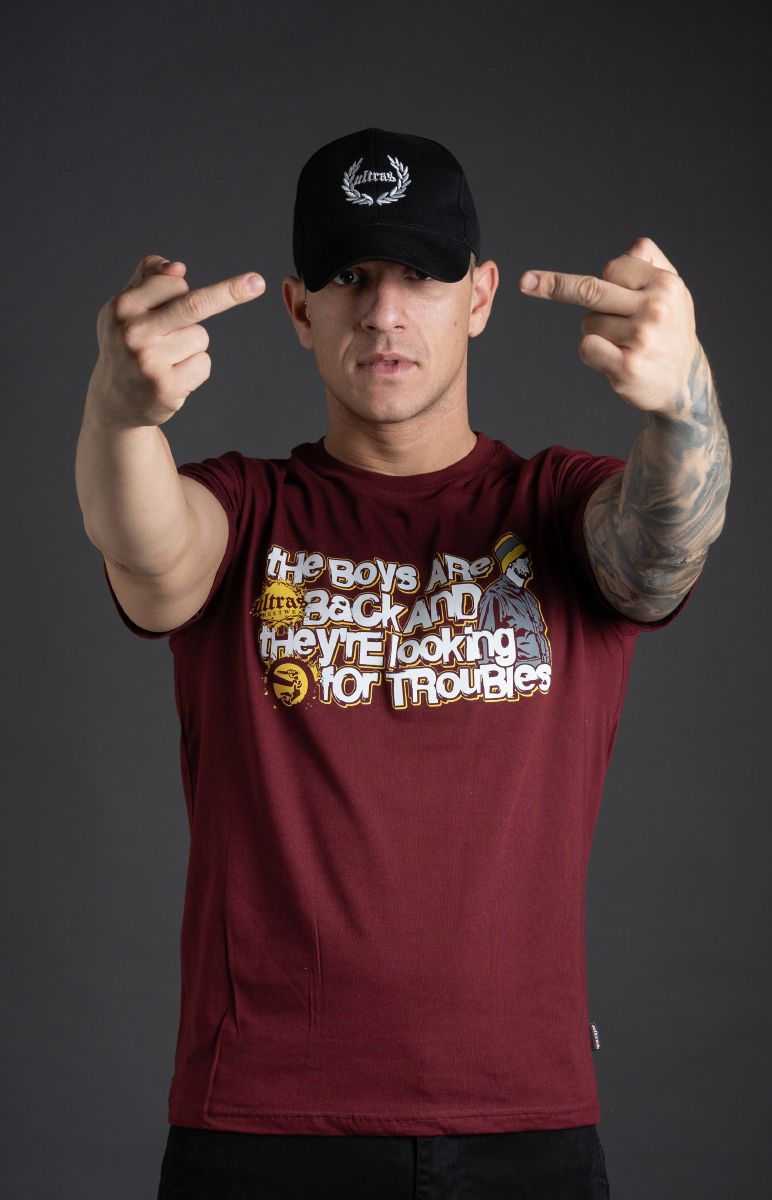 T-shirt "The Boys Are Back" Burgundy