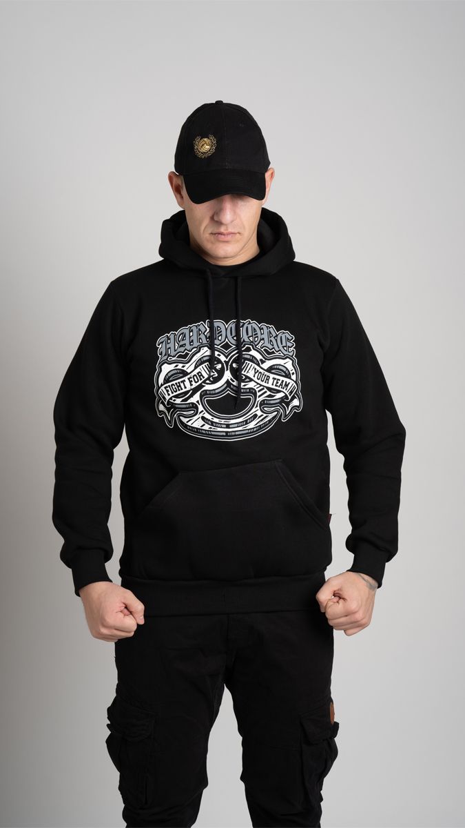 Hoodie "HARDCORE" Black