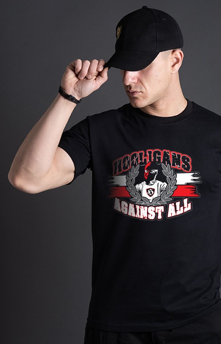 T-shirt "HOOLIGAN AGAINST ALL" Black