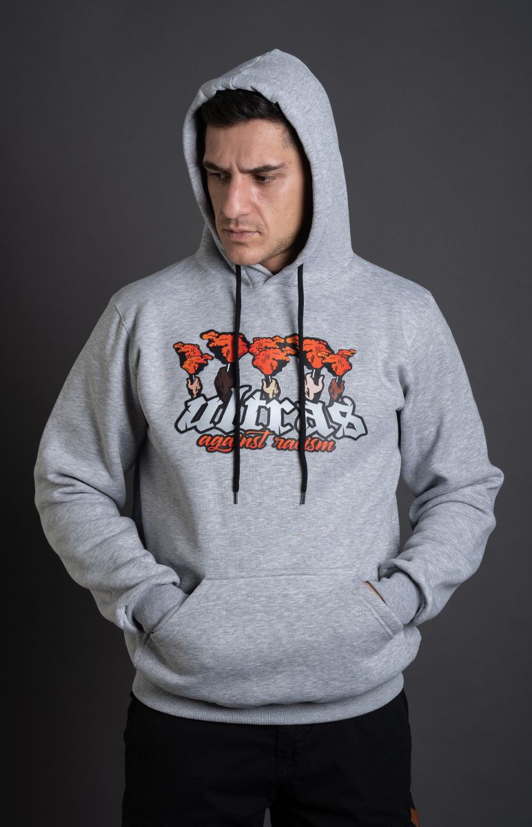 Hoodie "Against Racism" Grey 