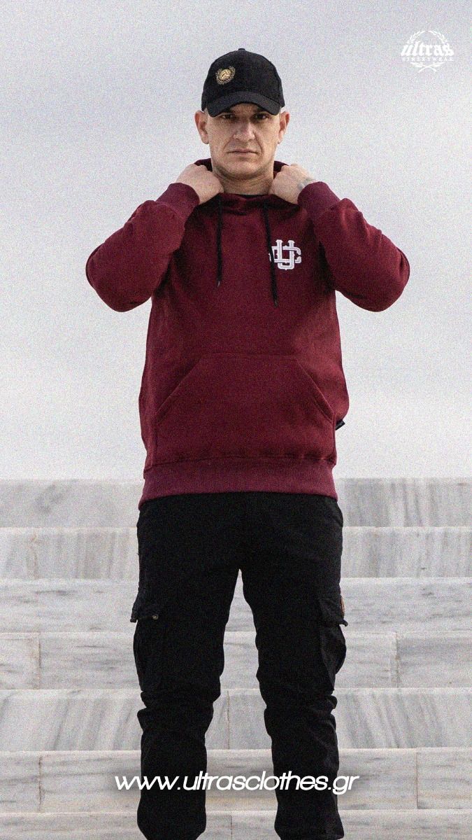 Hoodie "Mesa s'ena poulman" Burgundy