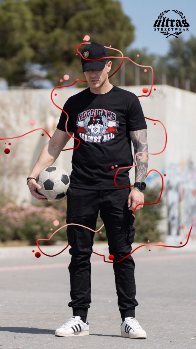 T-shirt "HOOLIGAN AGAINST ALL" Black