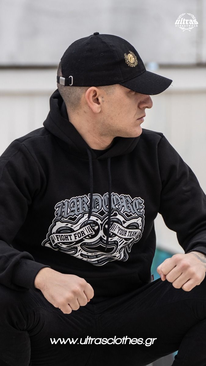 Hoodie "HARDCORE" Black