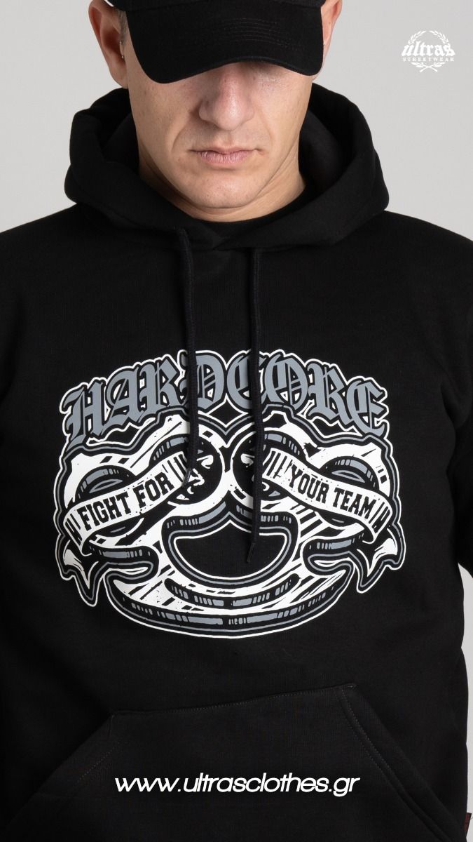Hoodie "HARDCORE" Black