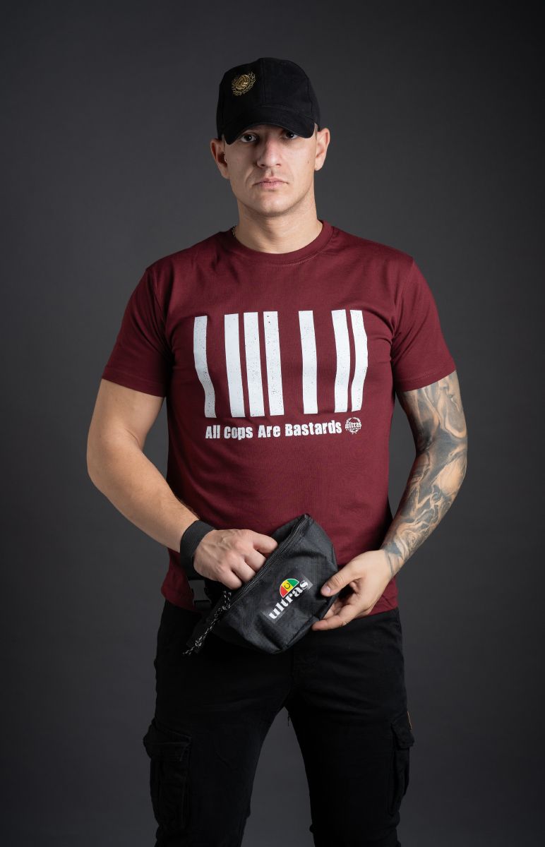 T-shirt "ACAB BARCODE" Burgundy