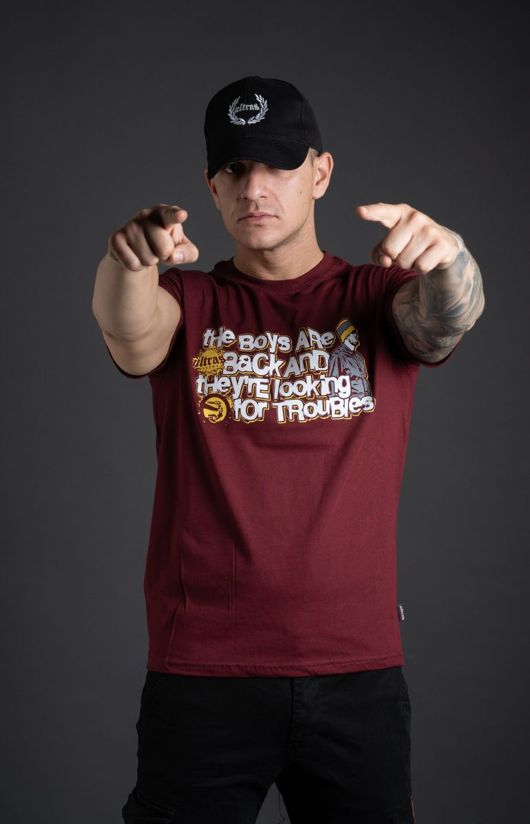 T-shirt "The Boys Are Back" Burgundy