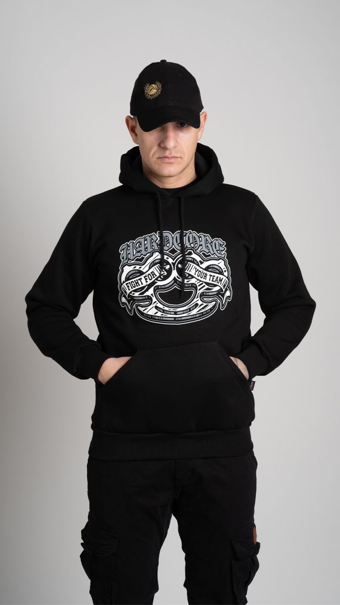 Hoodie "HARDCORE" Black