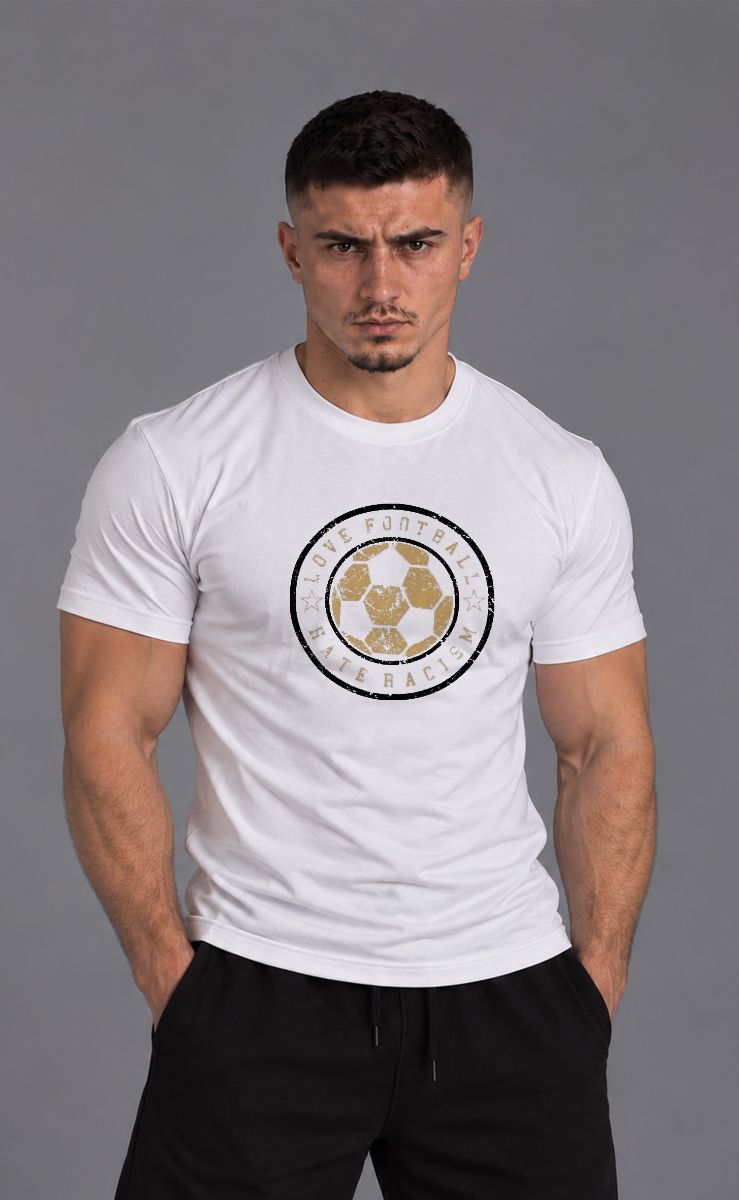 T-shirt "Love Football Hate Racism" White