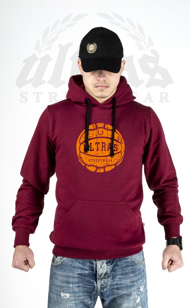 Hoodie "Ultras Streetwear Old School" Burgundy
