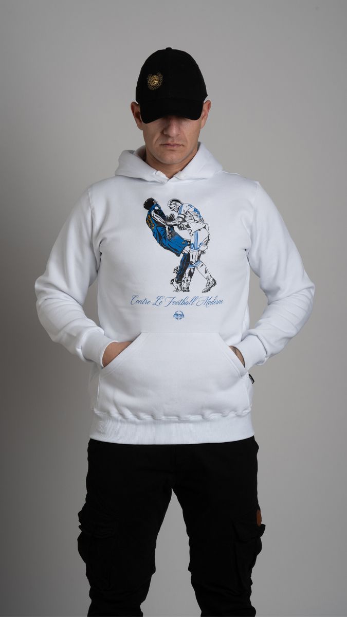 Hoodie "ZIDANE AMF" White