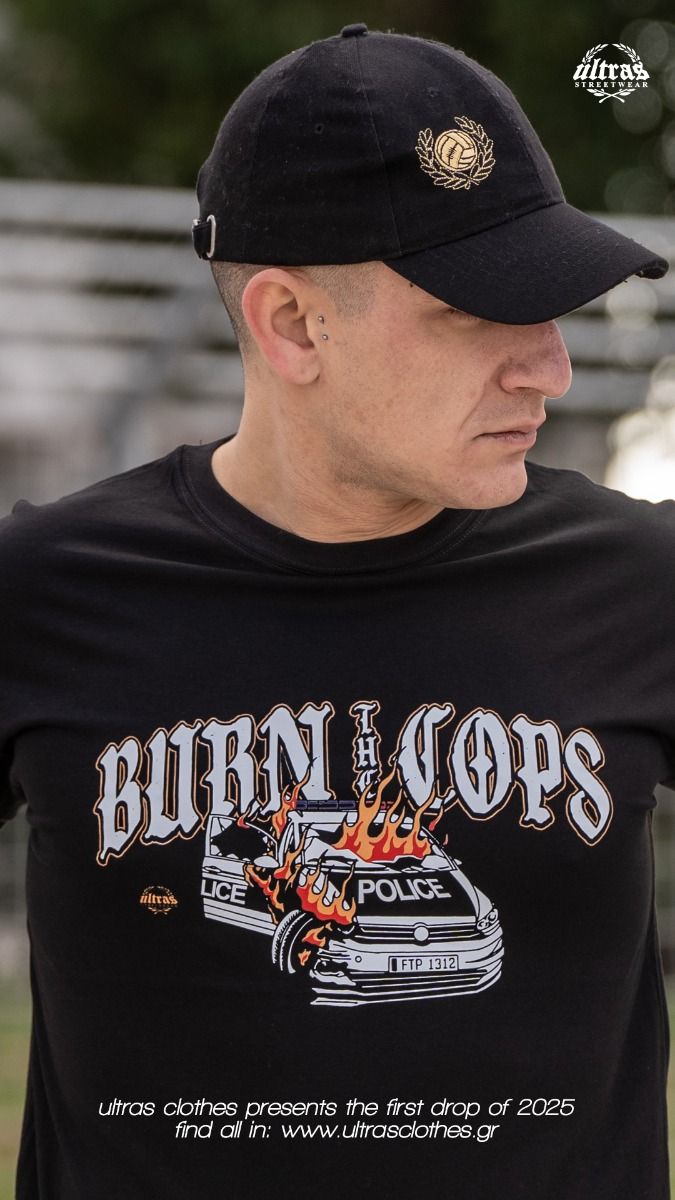 T-shirt "BURN THE COPS" Black