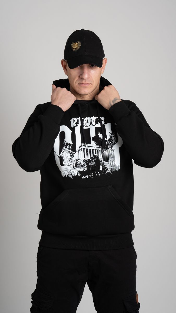 Hoodie ''RIOTS CITY" Black