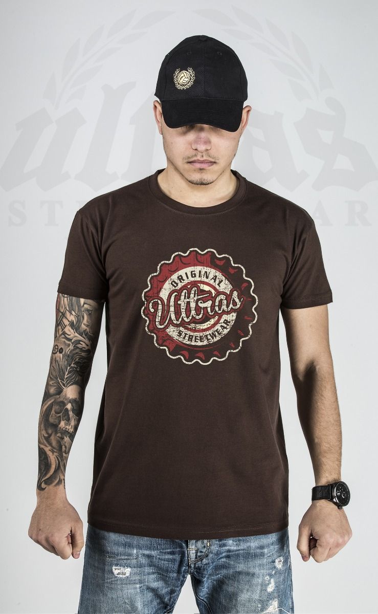 T-shirt Ultras Streetwear "Beer cap" Brown