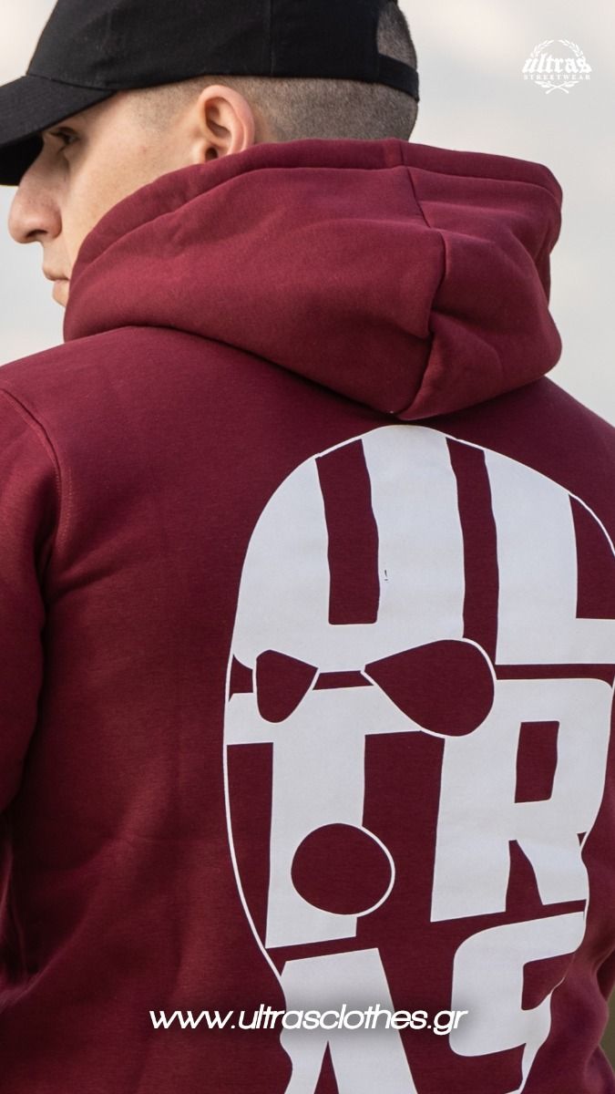 Hoodie "ULTRAS FULLFACE" Burgundy