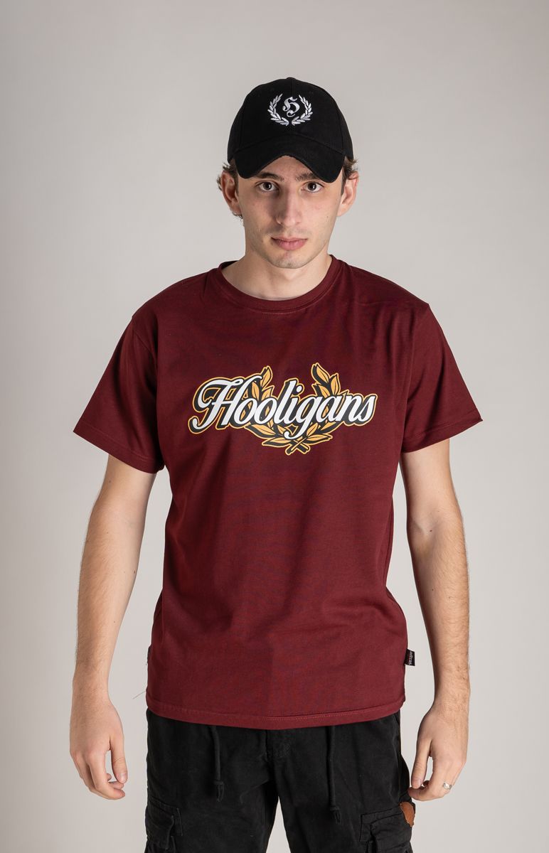 T-shirt "Hooligans Laurels" Burgundy