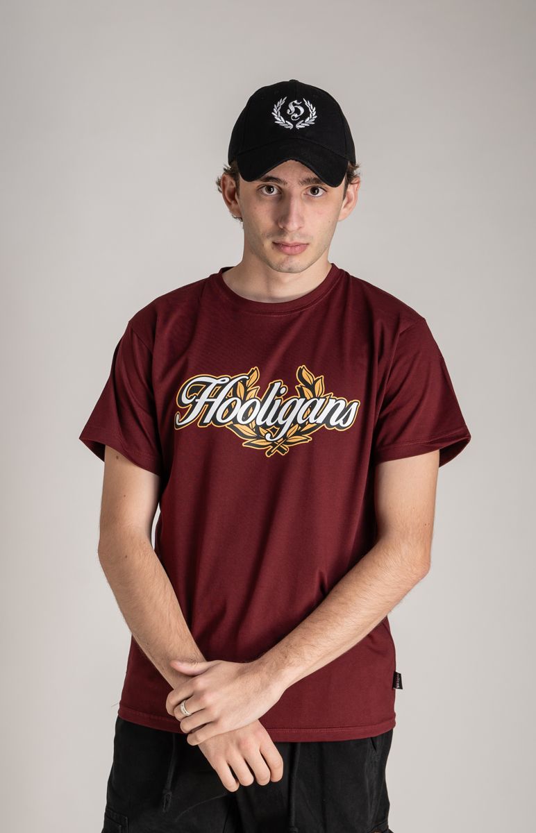 T-shirt "Hooligans Laurels" Burgundy
