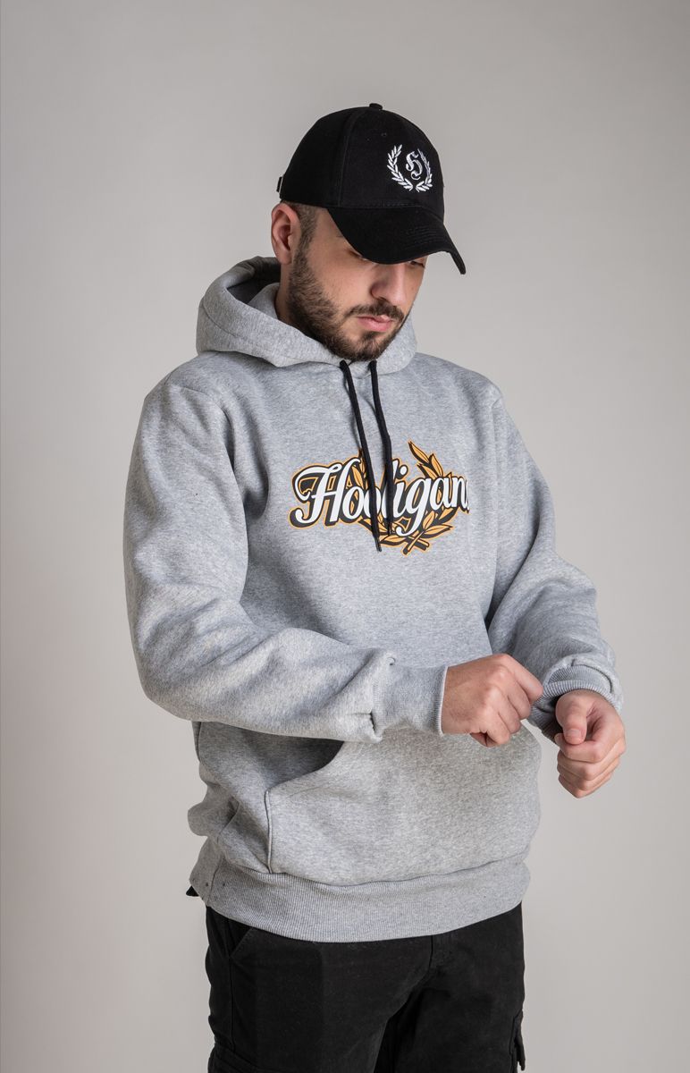 Hoodie ''Hooligans Laurels" Grey
