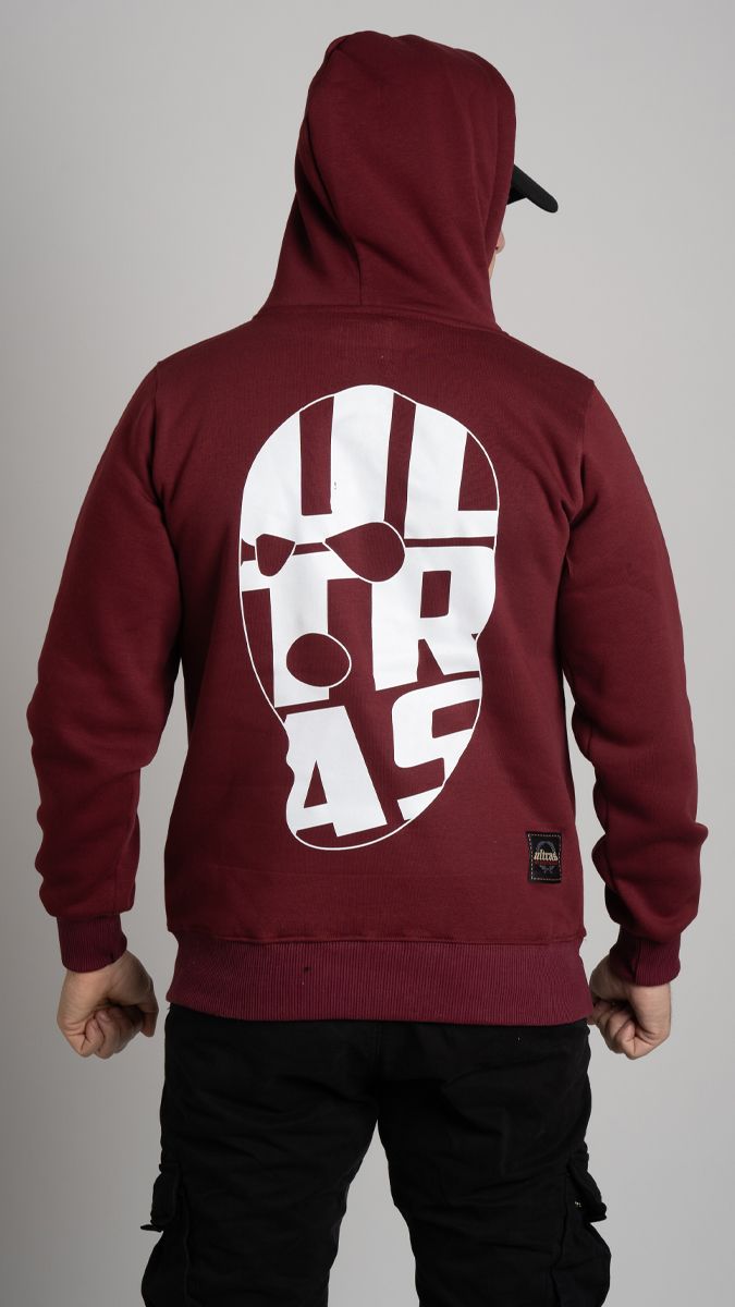 Hoodie "ULTRAS FULLFACE" Burgundy