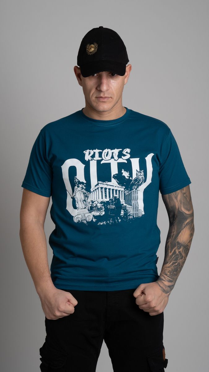 T-shirt "Riots-City" Blue