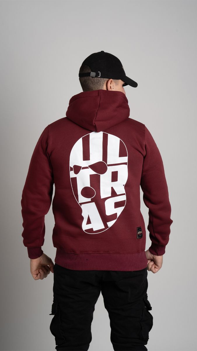 Hoodie "ULTRAS FULLFACE" Burgundy