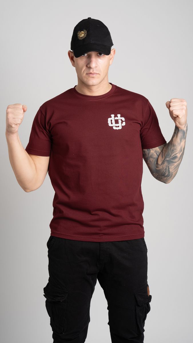 T-shirt "Mesa s'ena poulman" Burgundy
