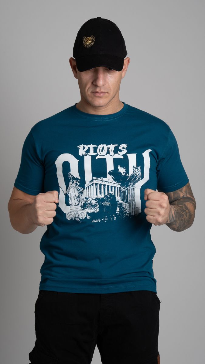 T-shirt "Riots-City" Blue
