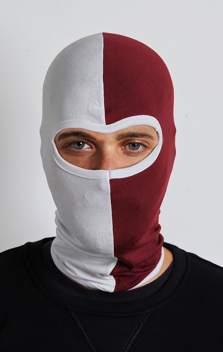 Balaclava Burgundy & White