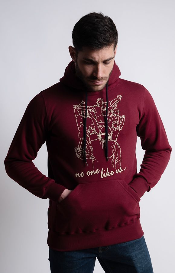 Hoodie "No One Like Us" Burgundy
