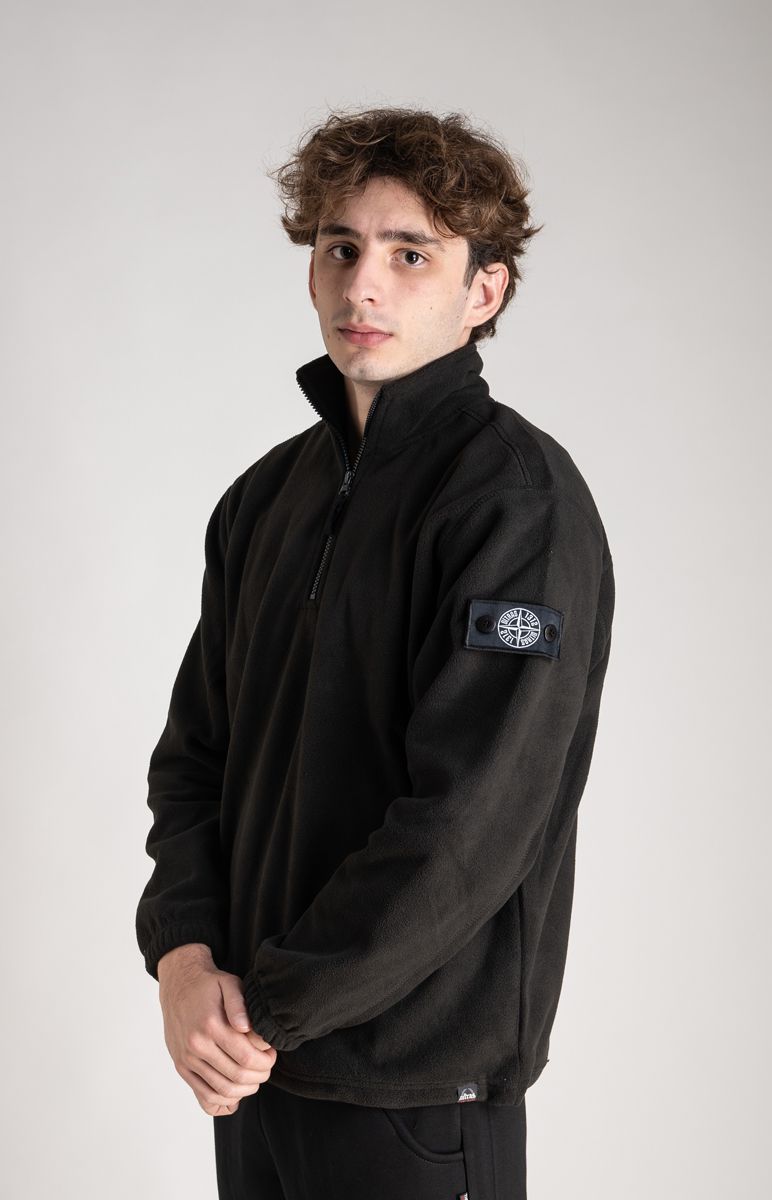 Half-Zip Fleece Sweatshirt Black