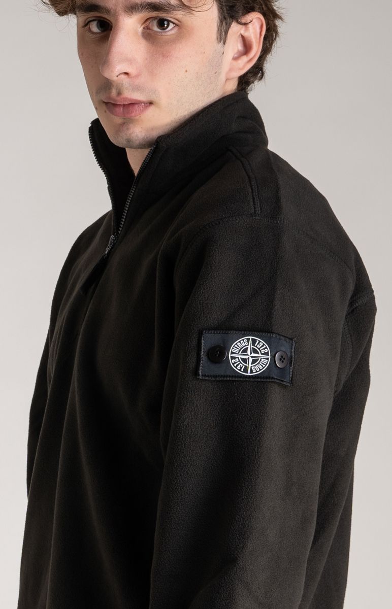 Half-Zip Fleece Sweatshirt Black