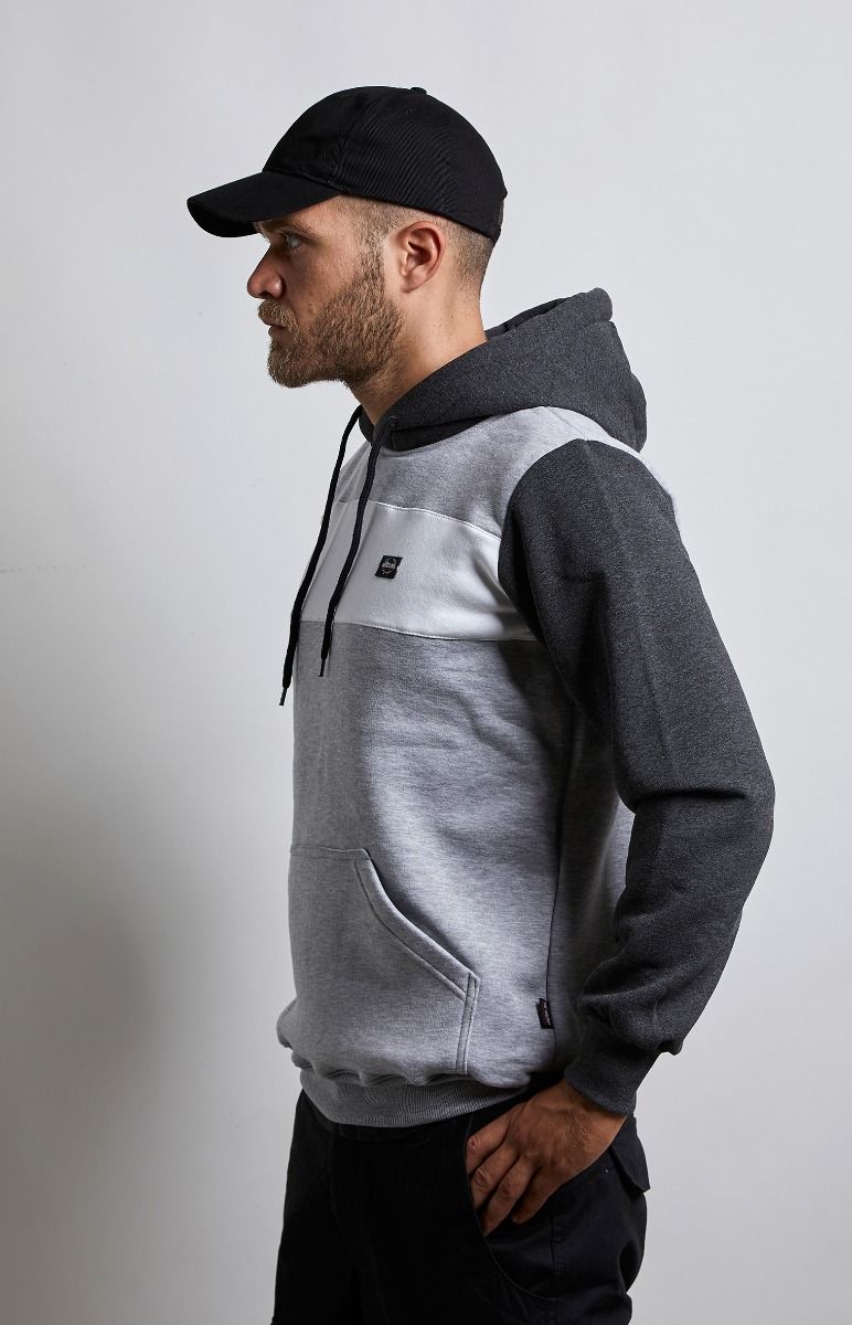 Stripped Hoodie Grey