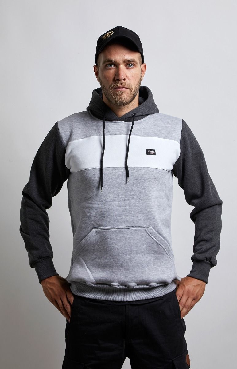 Stripped Hoodie Grey
